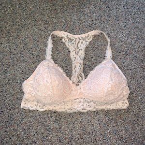 Light pink lace bra